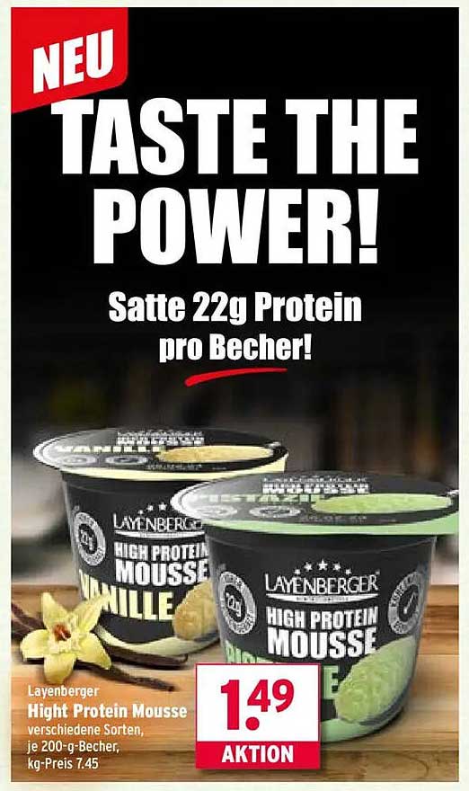 Layenberger High Protein Mousse – verschiedene Sorten, je 200-g Becher