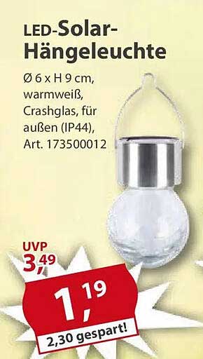 LED-Solar-Hängeleuchte