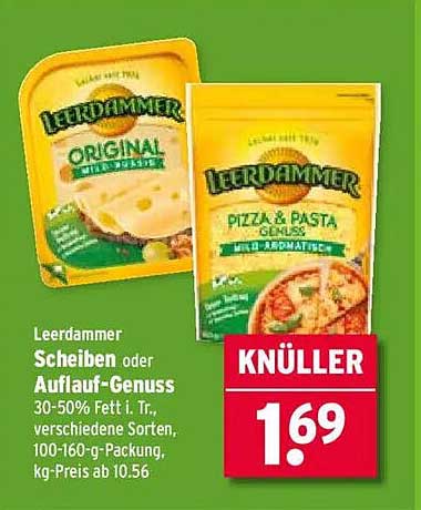 Leerdammer Scheiben oder Auflauf-Genuss - Knüller-Angebot