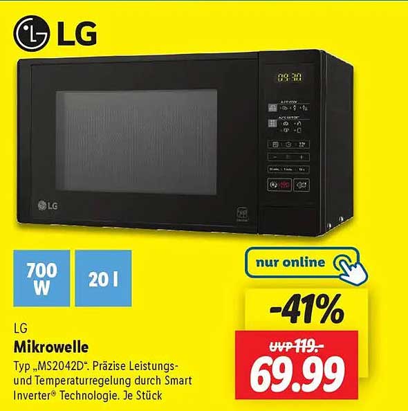 LG Mikrowelle Typ „MS2042D“ – 700 W, 20 l