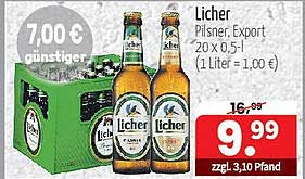 Licher Pilsner, Export 20 x 0,5l