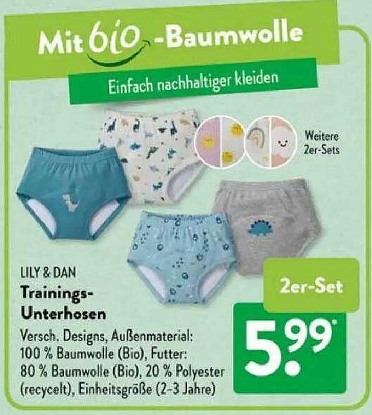 LILY & DAN Trainings-Unterhosen im 2er-Set