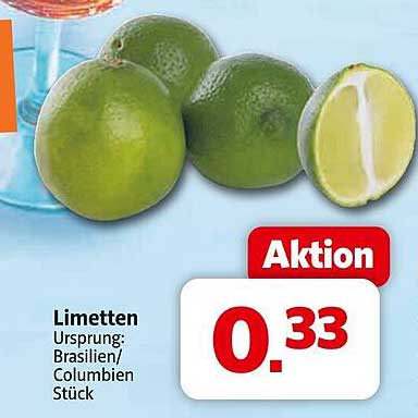 Limetten aus Brasilien und Kolumbien, Stück