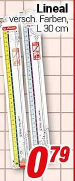 Lineal, verschieden Farben, L 30 cm