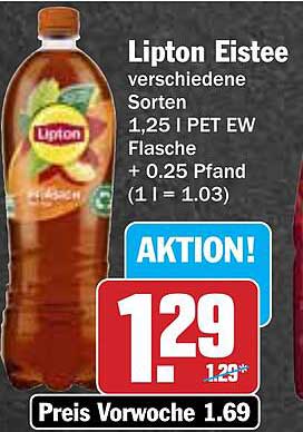 Lipton Eistee verschiedene Sorten 1,25 l PET EW Flasche