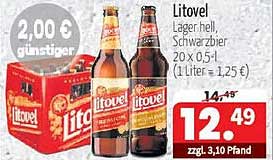 Litovel Lagerhell und Schwarzbier 20 x 0,5 l