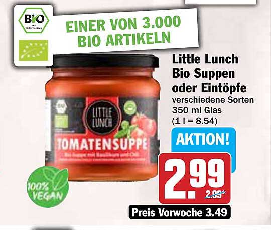 Little Lunch Bio Suppen oder Eintöpfe 350 ml - Tomatensuppe