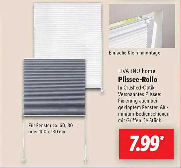 LIVARNO home Plissee-Rollo in Crushed-Optik