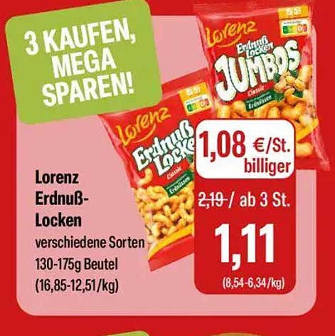 Lorenz Erdnuss-Locken - verschiedene Sorten