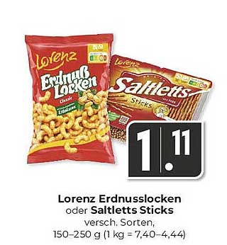 Lorenz Erdnusslocken oder Saltletts Sticks 150-250 g