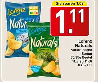 Lorenz Naturals verschiedene Sorten 80/95g Beutel