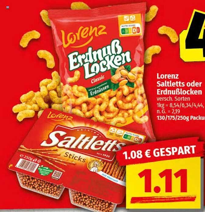 Lorenz Saltletts oder Erdnusslocken - Verschiedene Sorten