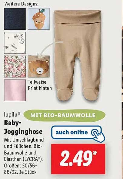 lupilu® Baby-Jogginghose mit Bio-Baumwolle