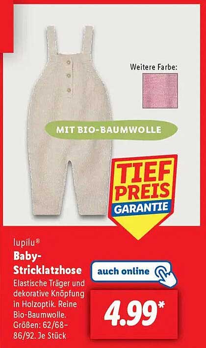 lupilu® Baby-Stricklatzhose