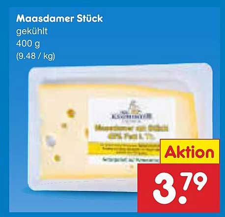 Maasdamer Stück 400 g - gekühlt