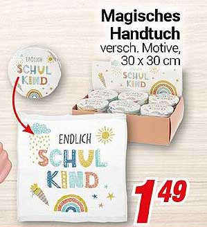 Magisches Handtuch verschieden Motive, 30 x 30 cm