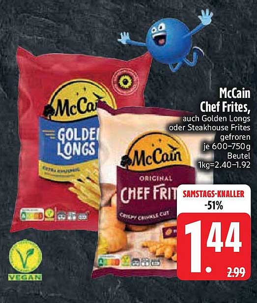 McCain Chef Frites oder Golden Longs - Gefrorene Pommes Frites