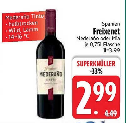 Mederano Tinto - Halbtrocken Rotwein aus Spanien