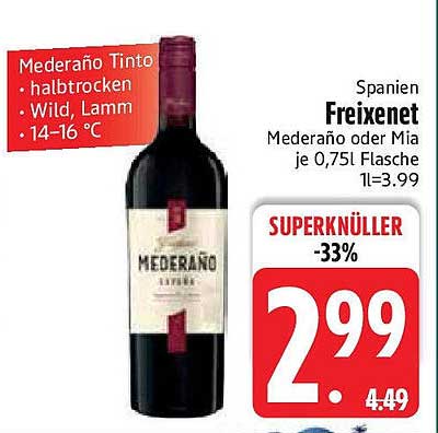 Mederäno Tinto - Halbtrockener Rotwein aus Spanien