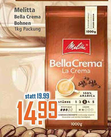 Melitta Bella Crema Bohnen 1kg Packung