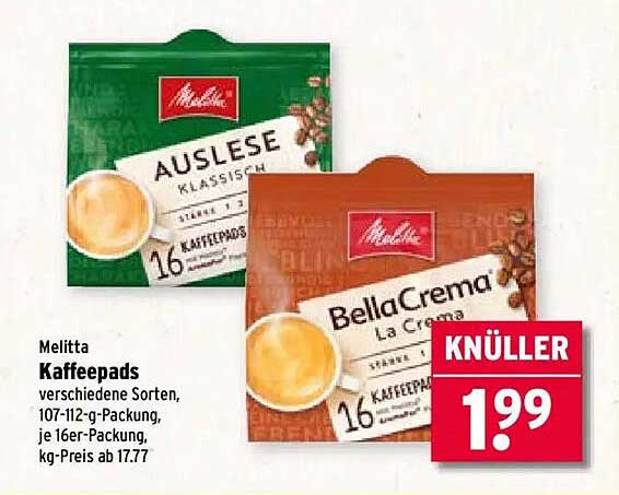 Melitta Kaffeemaschinen: Auslese und BellaCrema Kaffee-Pads