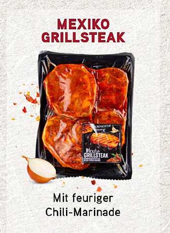 Mexiko Grillsteak mit feuriger Chili-Marinade