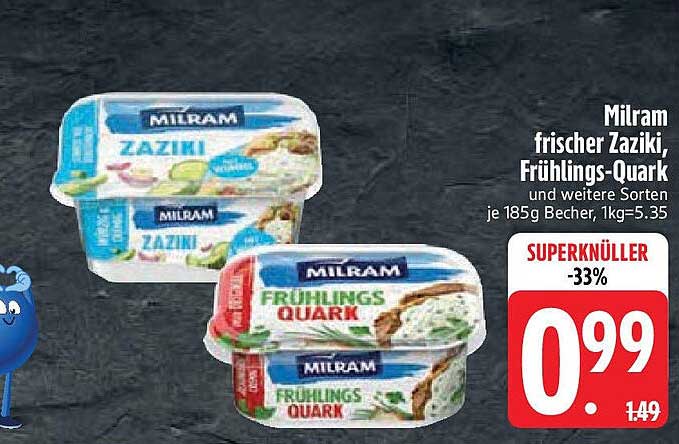 Milram frischer Zaziki, Frühlings-Quark und weitere Sorten