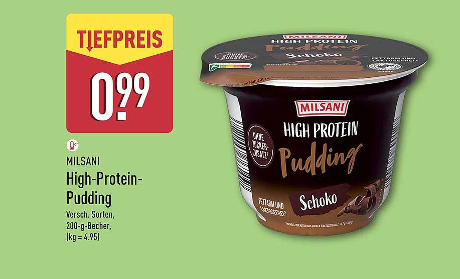 MILSAN High-Protein-Pudding, Versch. Sorten, 200-g-Becher