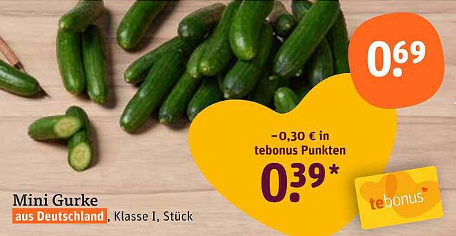 Mini Gurke aus Deutschland, Klasse I, Stück