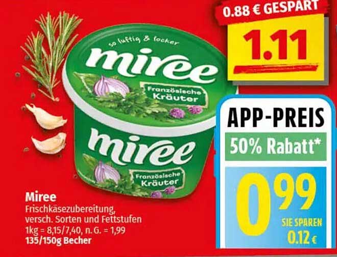 Miree Frischkäsezubereitung - Französische Kräuter