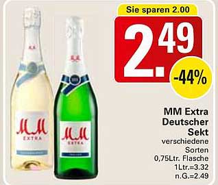 MM Extra Deutscher Sekt 0,75L Flasche