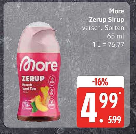 More Zerup Sirup versch. Sorten 65 ml