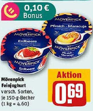 Mövenpick Feinjoghurt versch. Sorten, je 150-g-Becher