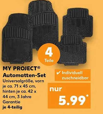 MY PROJECT® Automatten-Set 4-teilig