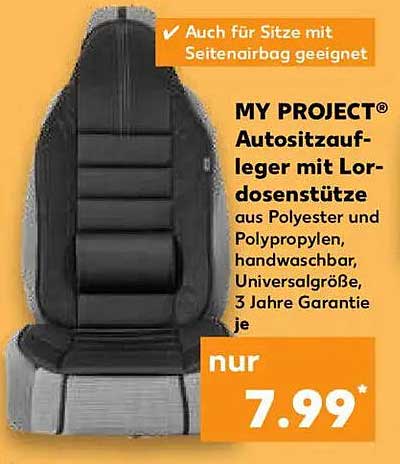 MY PROJECT® Autositzauflage mit Lordosenstütze