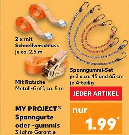 MY PROJECT® Spannkurte oder -gummis mit 3 Jahren Garantie