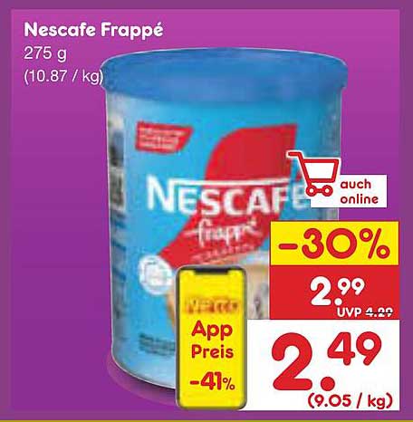 Nescafe Frappé 275 g – Genuss für Kaffeeliebhaber