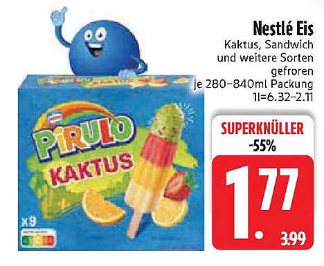 Nestlé Eis Kaktus, Sandwich und weitere Sorten gefroren 280-840ml Packung