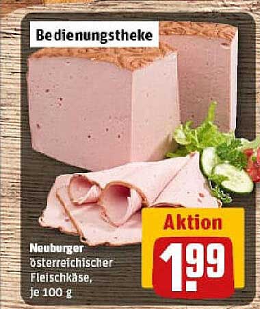Neuburger österreichischer Fleischkäse, je 100 g