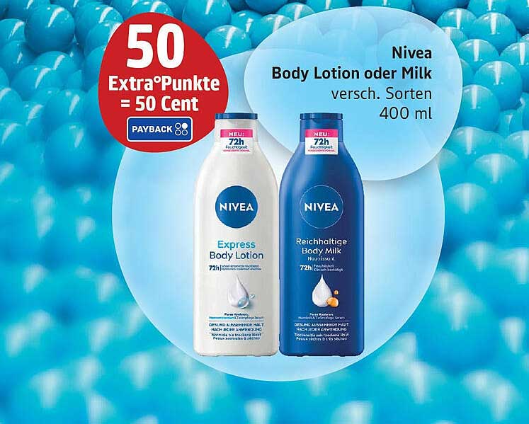 Nivea Body Lotion oder Milk, versch. Sorten, 400 ml