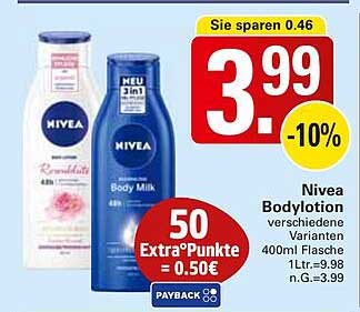 Nivea Bodylotion verschiedene Varianten 400ml Flasche