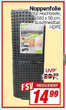 Noppenfolie für Hochbeete, 650 x 90 cm, zuschneidbar, HDPE