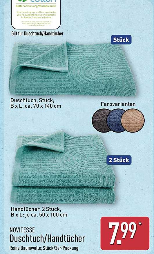 NOVITESSE Dusch- und Handtücher