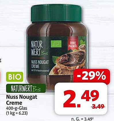 Nuss Nougat Creme BIO 400-g-Glas