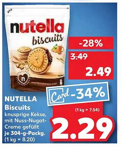 NUTELLA Biscuits - knusprige Kekse mit Nuss-Nugat-Creme