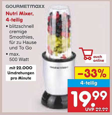 Nutri Mixer, 4-teilig