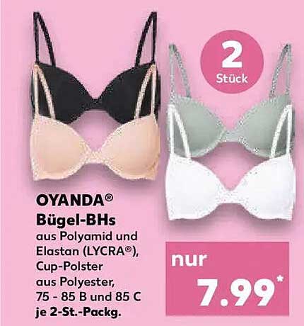 OYANDA® Bügel-BHs aus Polyamid und Elasten (LYCRA®)