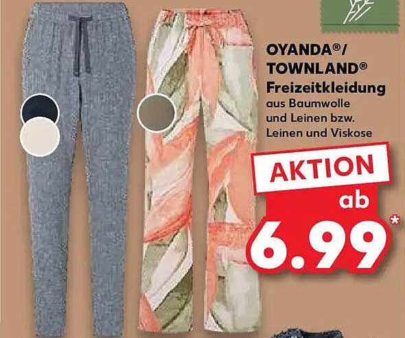 OYANDA®/TOWNLAND® Freizeitkleidung aus Baumwolle und Leinen