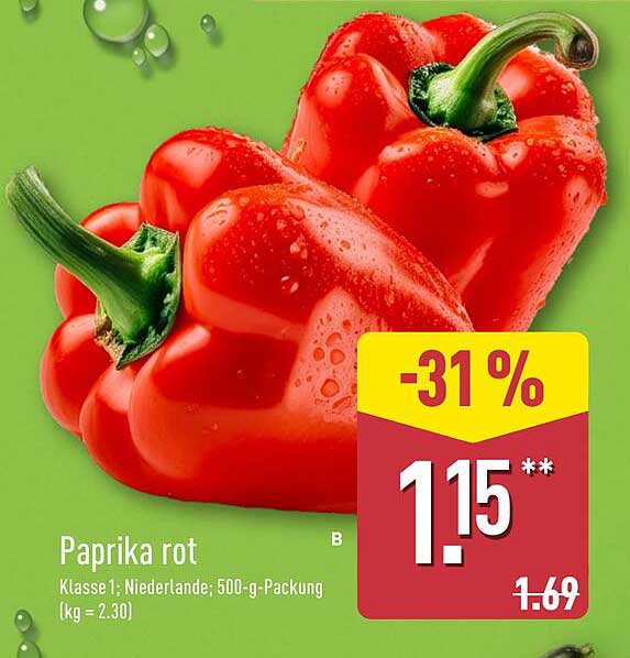 Paprika rot - Klasse 1; 500-g-Packung