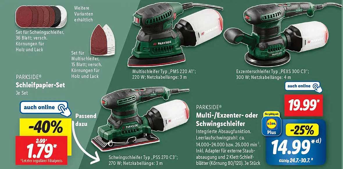 PARKSIDE® Multi-/Exzenter- oder Schwingschleifer